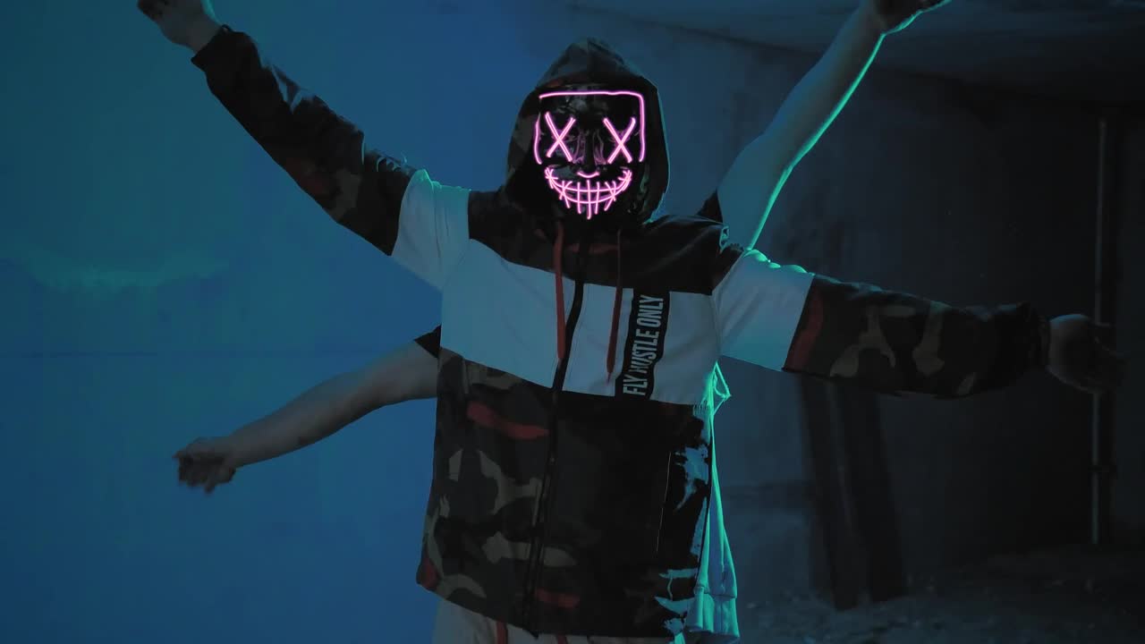 Stock Video Dancers Practicing A Choreography With Mask Live Wallpaper For PC