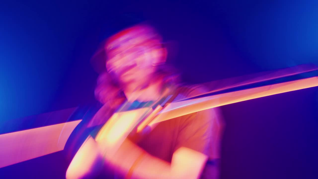 Stock Video Dancer Dancing With A Light Bar In His Hands Live Wallpaper For PC