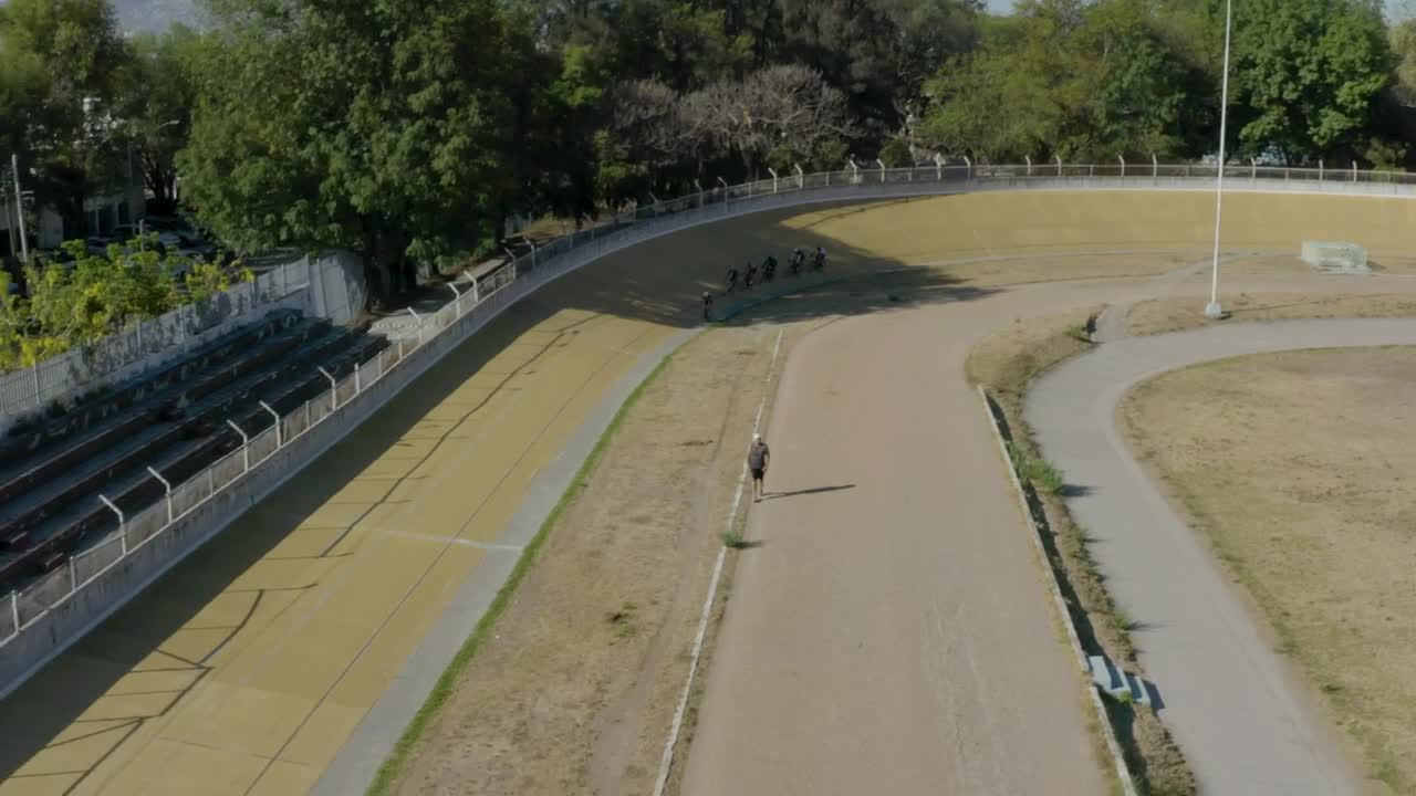 Stock Video Cyclists Practicing On A Track Outdoors Live Wallpaper For PC