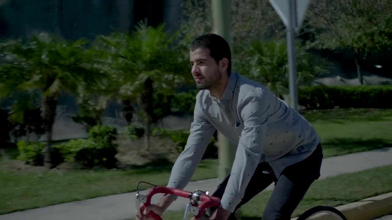 Stock Video Cyclist Riding Down Street Live Wallpaper For PC