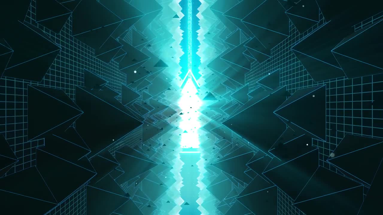 Stock Video Cyberpunk Stage Full Of Pyramids Loop Video Live Wallpaper For PC