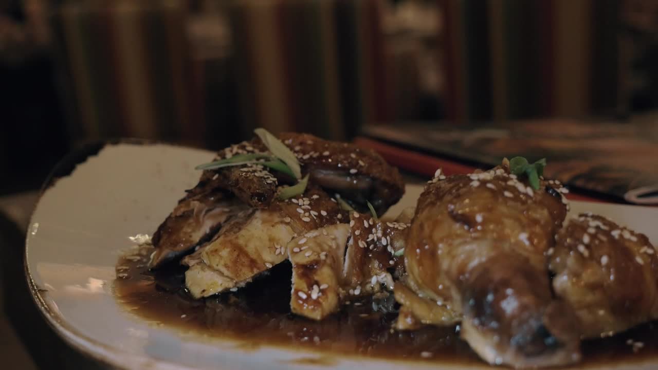 Stock Video Cutting Up A Plate Of Chicken Live Wallpaper For PC