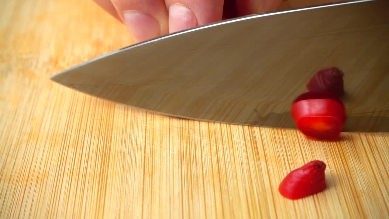 Stock Video Cutting Up A Chilli Live Wallpaper For PC