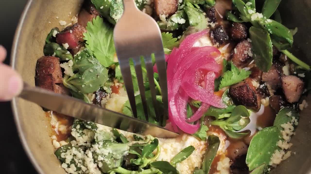 Stock Video Cutlery Breaking An Egg In A Ramen Bowl Live Wallpaper For PC