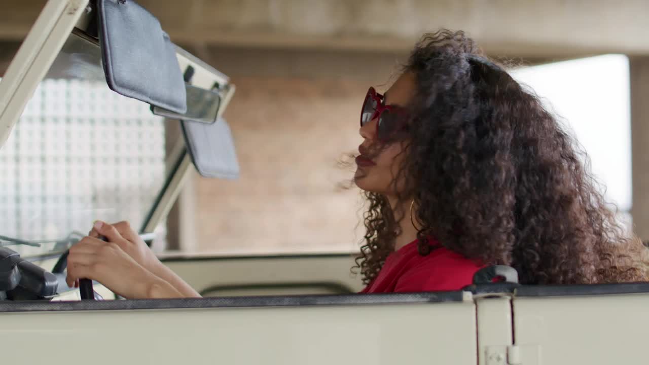 Stock Video Curvy Hair Model In A Vehicle Live Wallpaper For PC