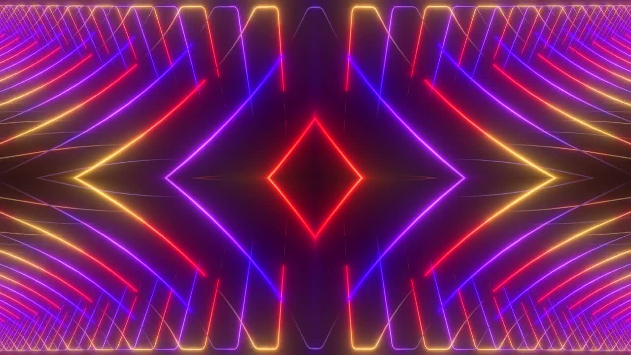 Stock Video Curved Lines Of Neon Light Moving In A Prism Live Wallpaper For PC