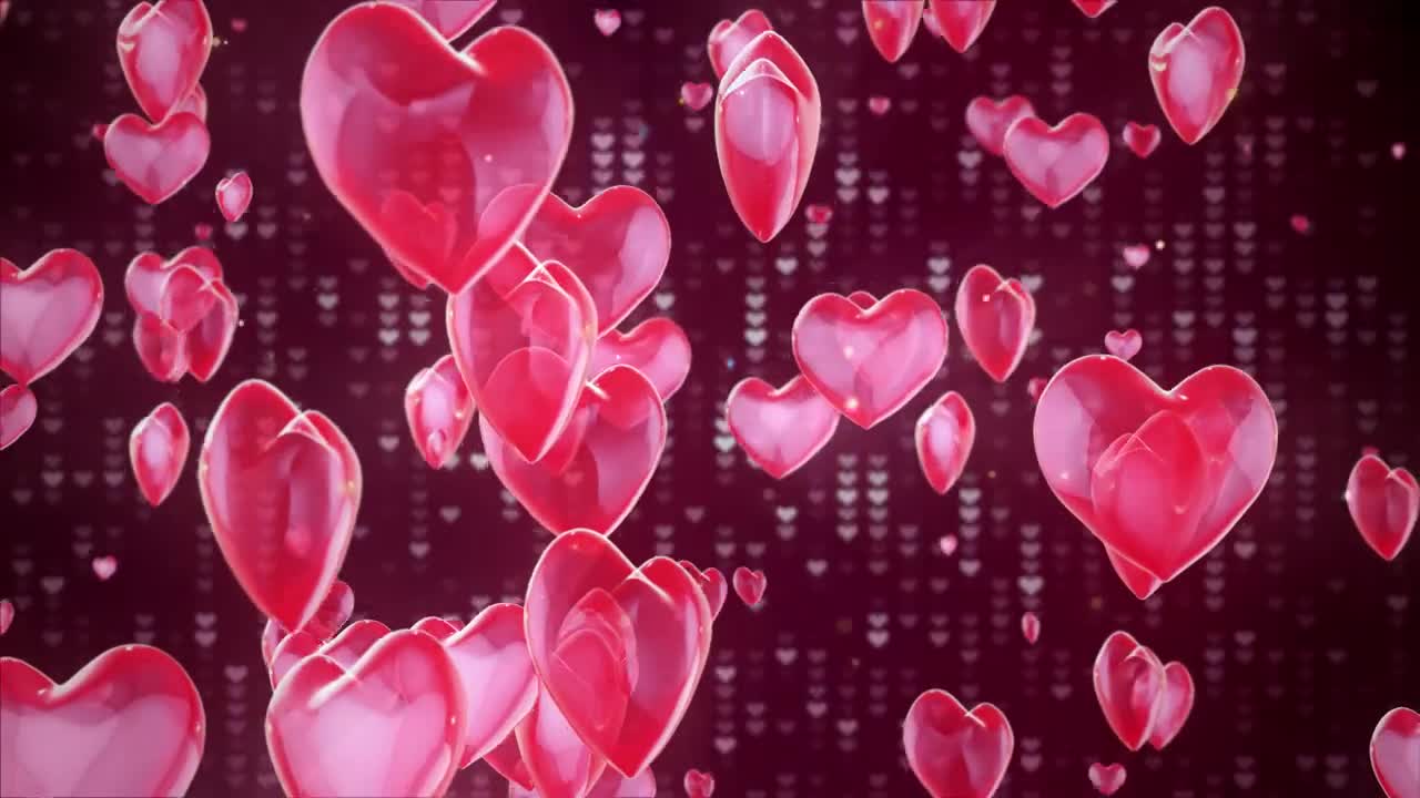 Stock Video Crystal Hearts Rising D Animation Live Wallpaper For PC