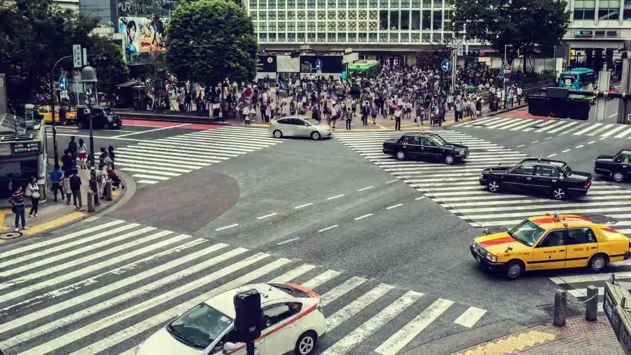 Stock Video Crowds Of People Cross A Street Junction Live Wallpaper For PC