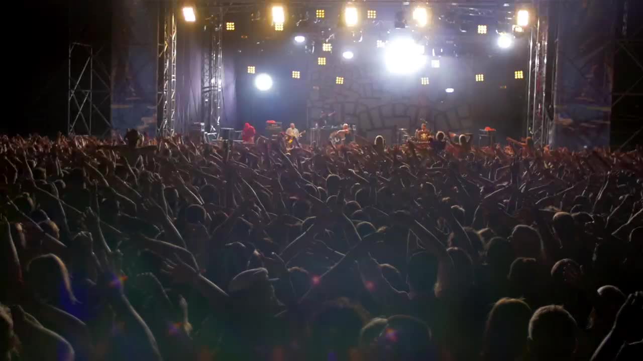 Stock Video Crowd With Hands In The Air At The Concert Live Wallpaper For PC