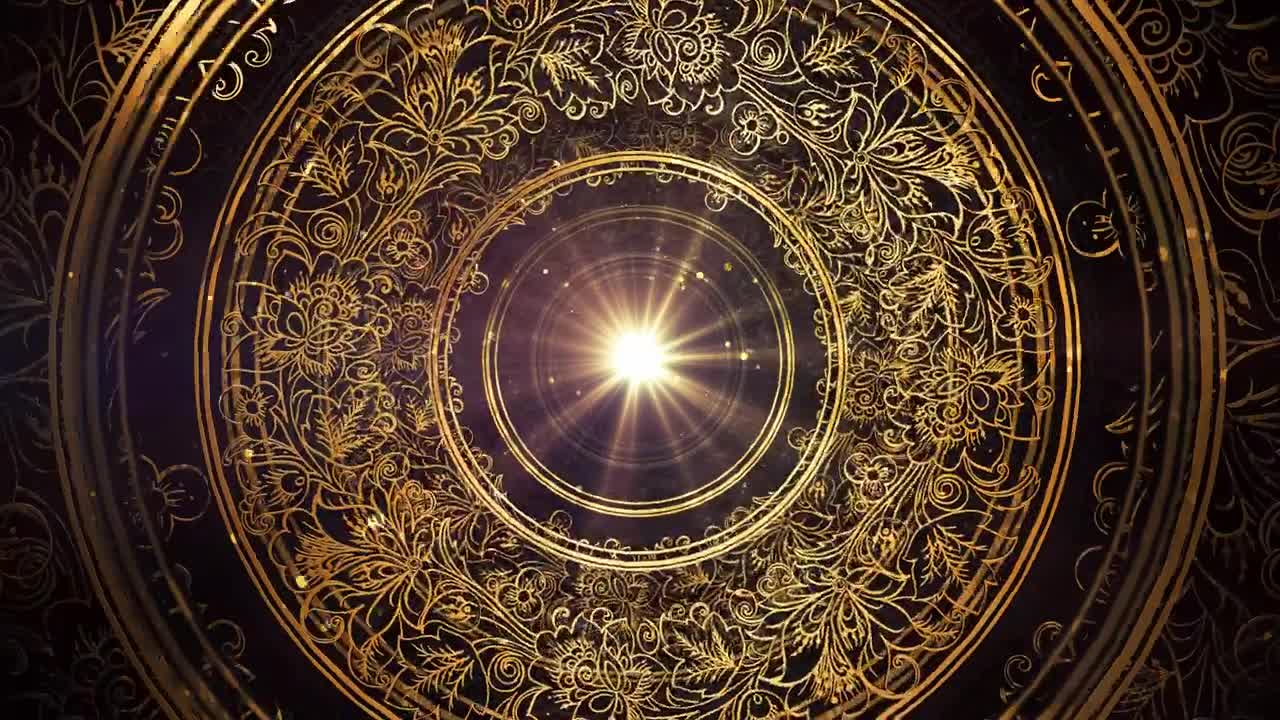 Stock Video Crossing Ornate Gold D Hoops Into A Light Live Wallpaper For PC