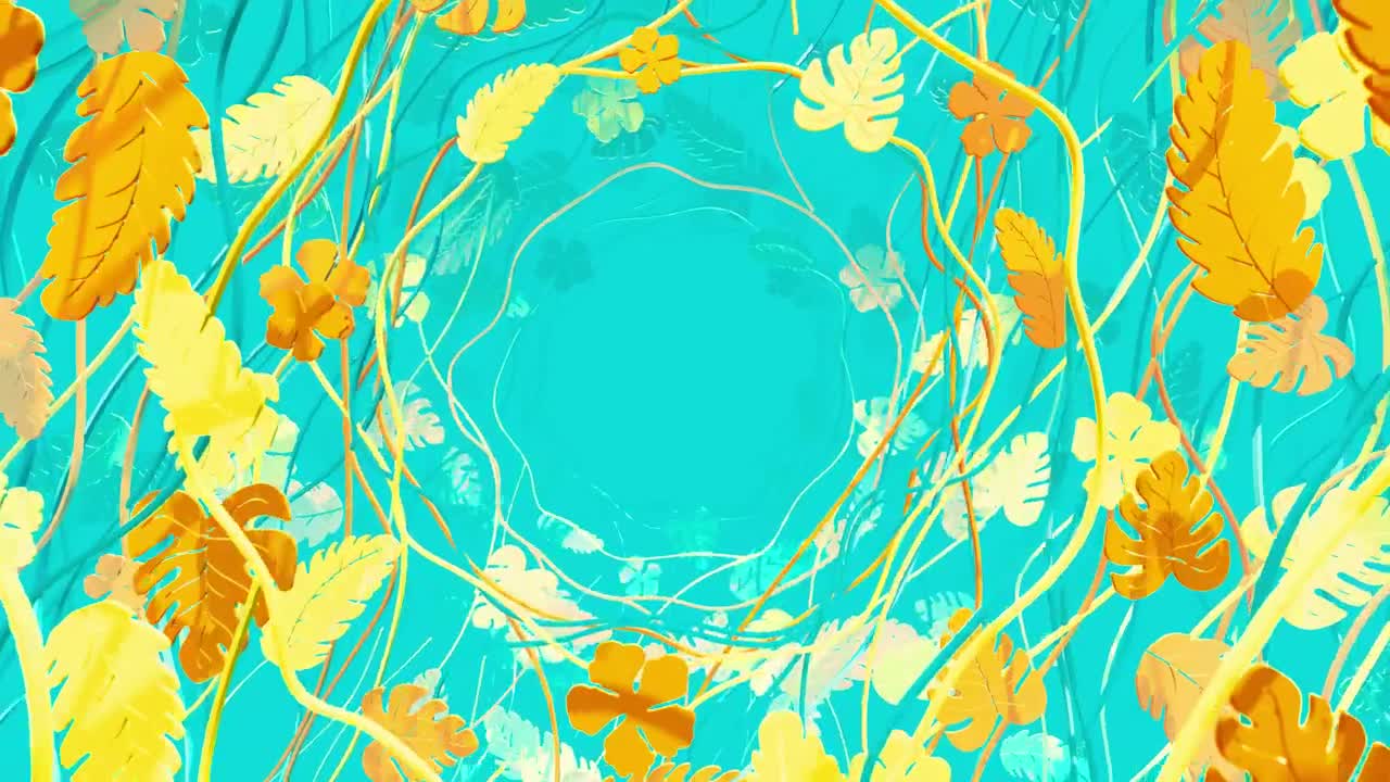 Stock Video Crossing A Tunnel Of D Branches And Leaves Live Wallpaper For PC