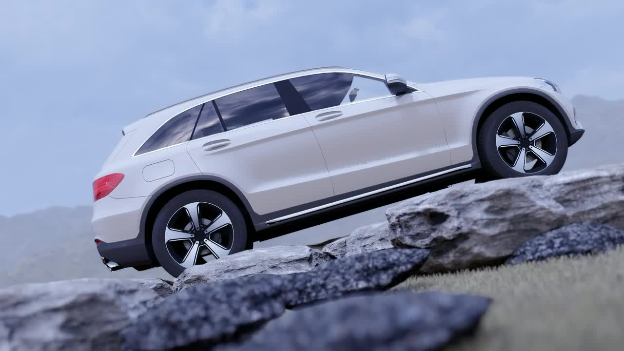 Stock Video Cross Road Luxury Vehicle In Nature D Animation Live Wallpaper For PC