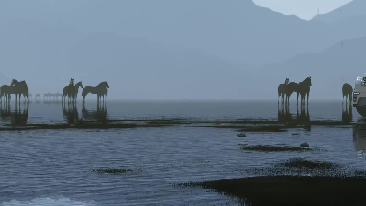 Stock Video Cross Country Vehicle Crossing A Wild Environment Live Wallpaper For PC