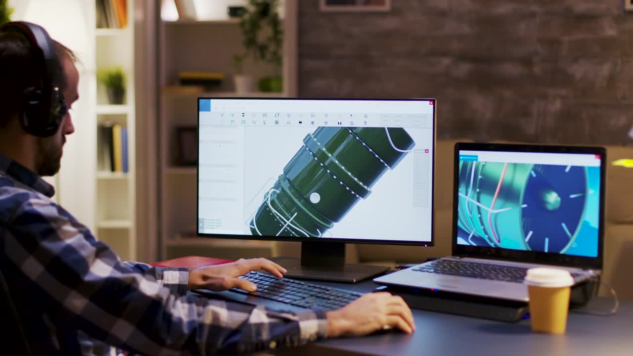 Stock Video Creating A Model On The Computer Live Wallpaper For PC