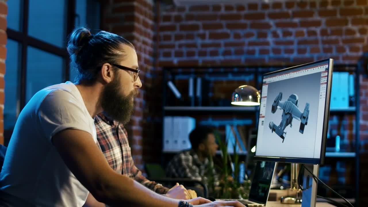 Stock Video Coworkers Working On A Video Game Model Live Wallpaper For PC