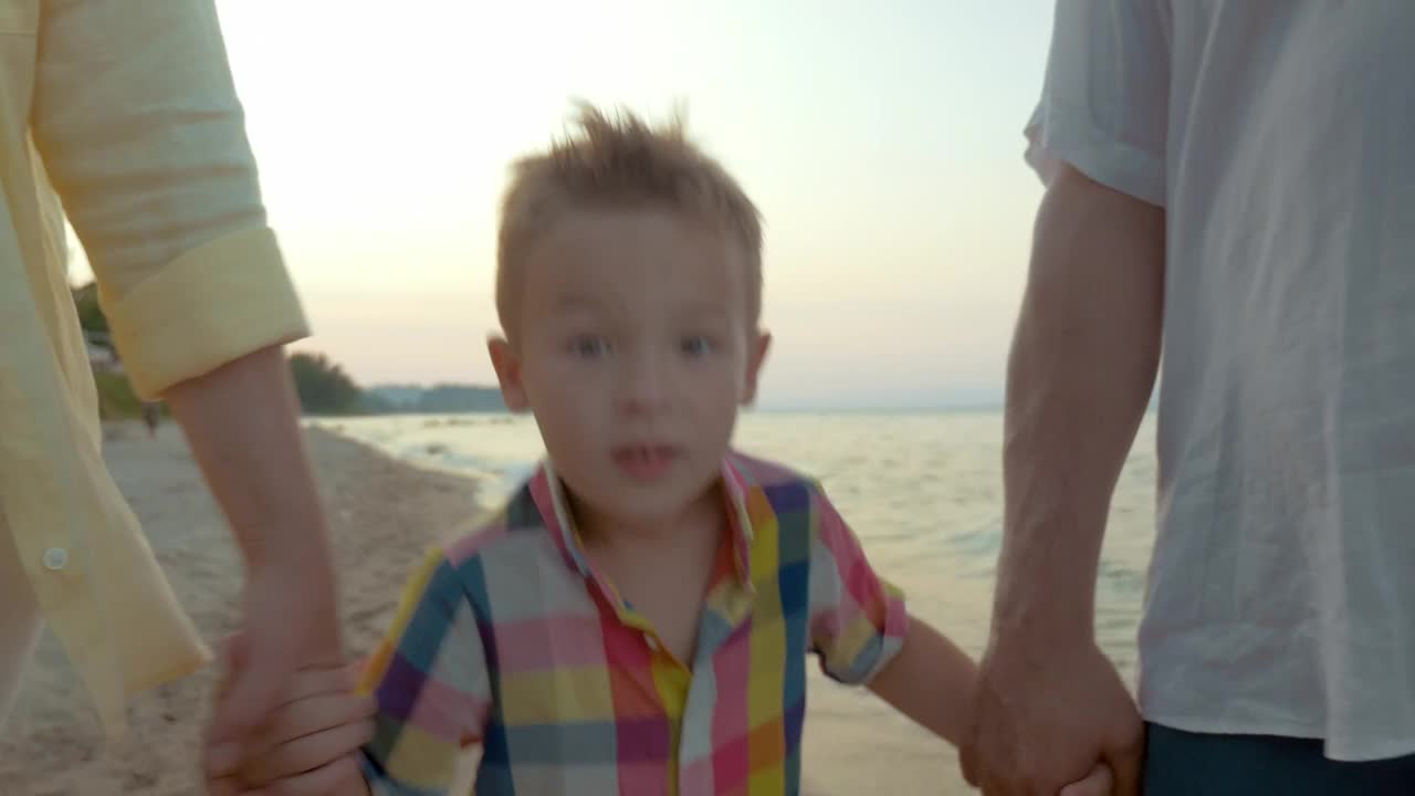 Stock Video Couple Walking With Their Young Boy Live Wallpaper For PC