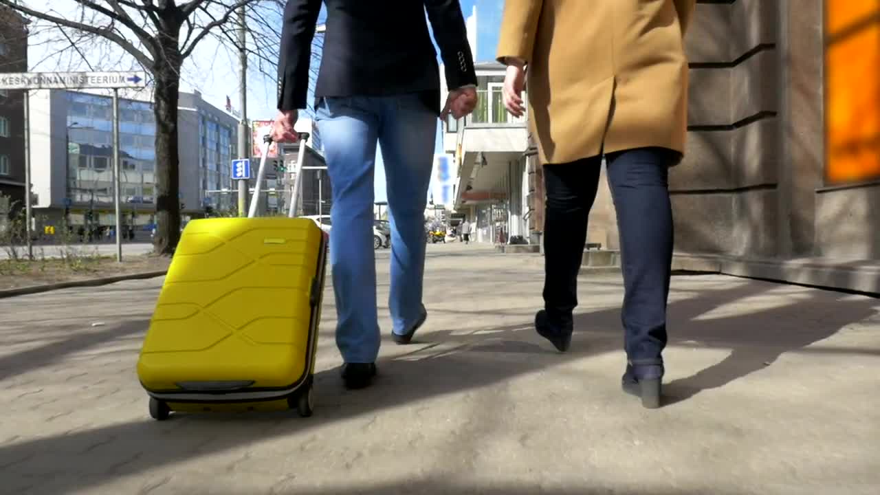Stock Video Couple Walking Towards A Hotel Live Wallpaper For PC