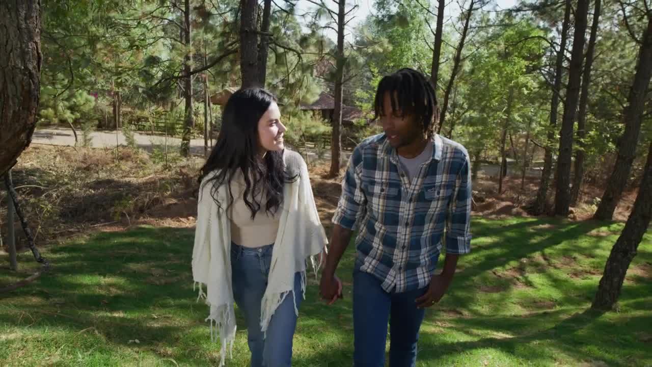 Stock Video Couple Walking Hand In Hand Through A Forest Live Wallpaper For PC