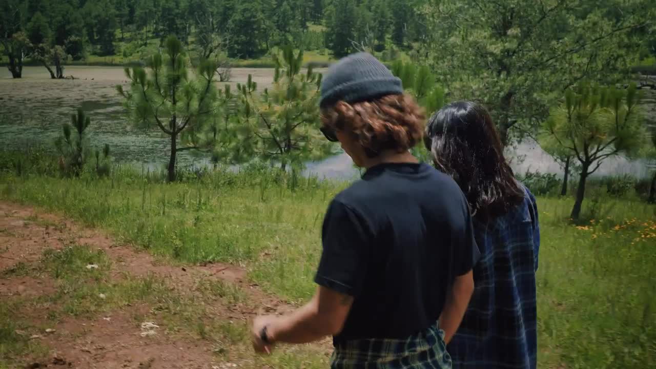 Stock Video Couple Walk Around A Lake In Nature Live Wallpaper For PC