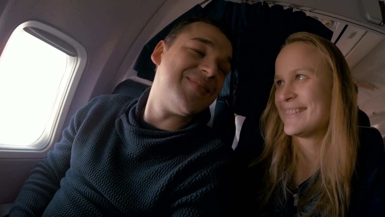 Stock Video Couple Travelling In A Plane Live Wallpaper For PC