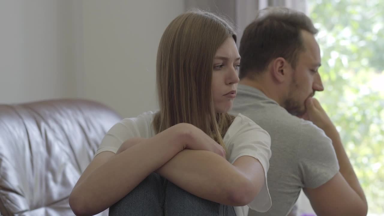 Stock Video Couple Sitting Upset And Disappointed Live Wallpaper For PC