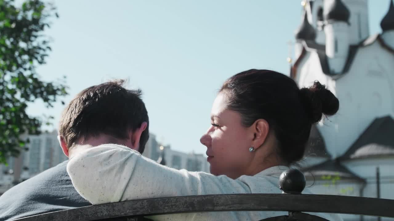 Stock Video Couple Sitting In A Churchyard Live Wallpaper For PC