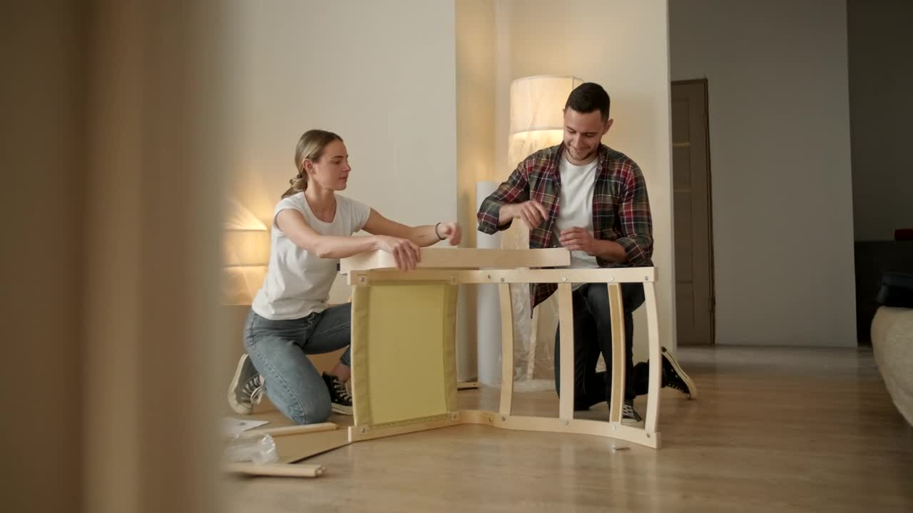 Stock Video Couple Setup Furniture In New Apartment Live Wallpaper For PC