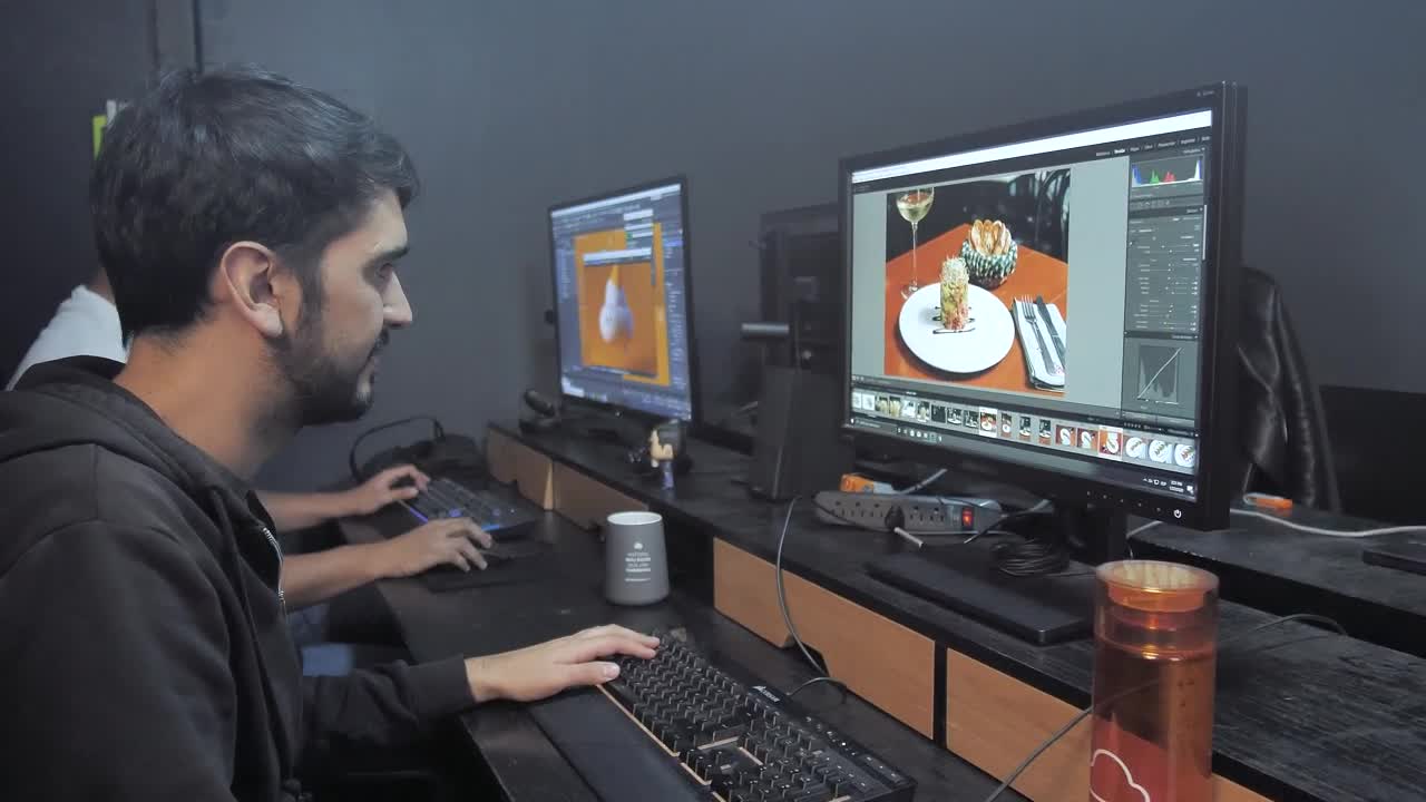 Stock Video Couple Of Men Working With Design Software Live Wallpaper For PC