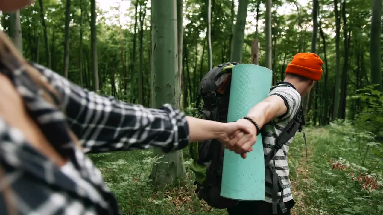 Stock Video Couple Of Explorers In The Forest Live Wallpaper For PC