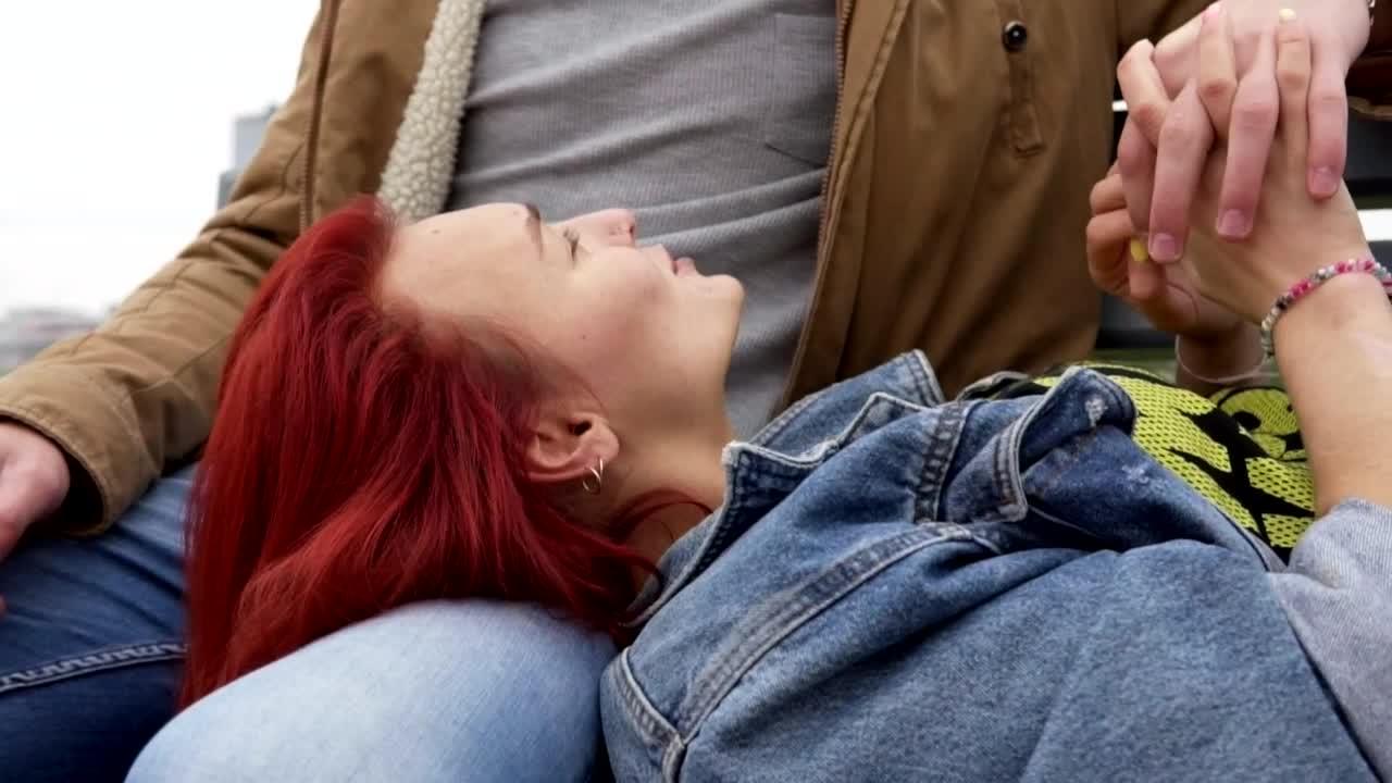Stock Video Couple Holding Hands In A City Park Live Wallpaper For PC
