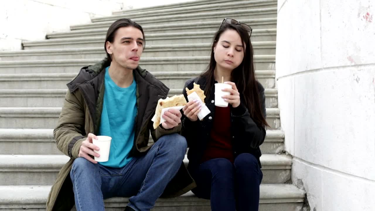 Stock Video Couple Having A Chat Over Lunch Live Wallpaper For PC