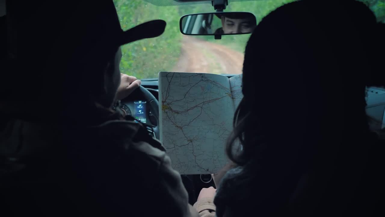 Stock Video Couple Following The Map Behind The Wheel Live Wallpaper For PC
