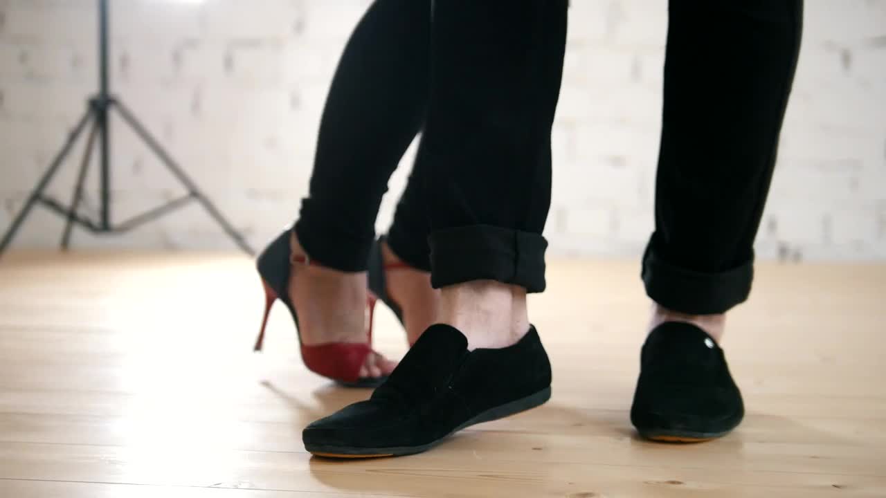 Stock Video Couple Feet Dancing Salsa In A Studio Live Wallpaper For PC