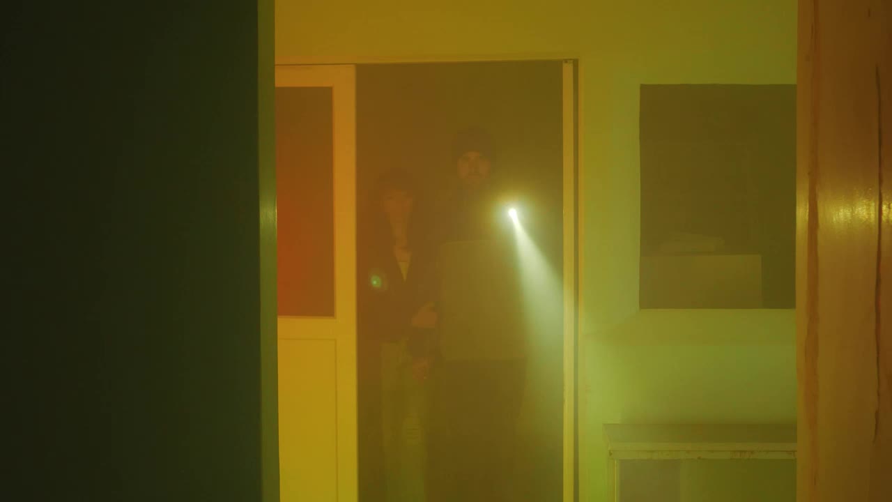 Stock Video Couple Exploring A Dark Old Place Live Wallpaper For PC