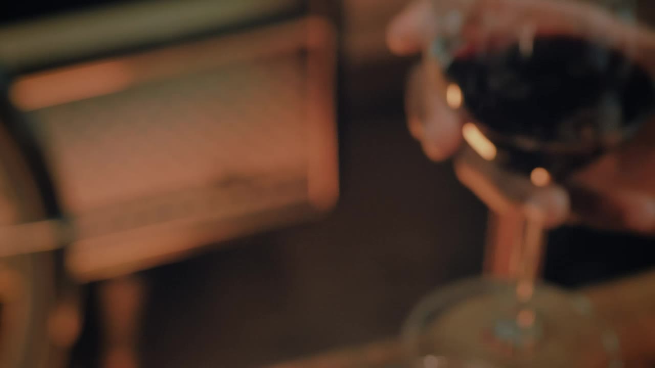 Stock Video Couple Clinking Their Glasses With Wine In A Toast Live Wallpaper For PC