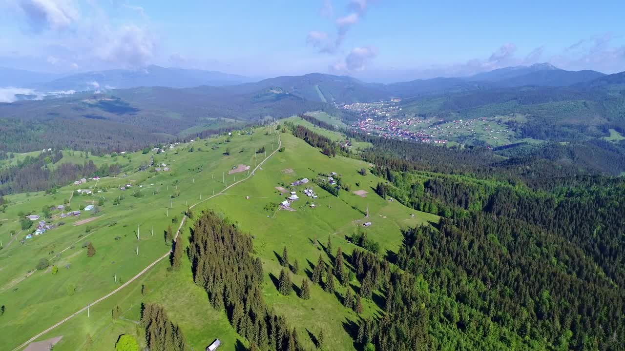 Stock Video Country Houses On The Meadow In The Countryside Live Wallpaper For PC