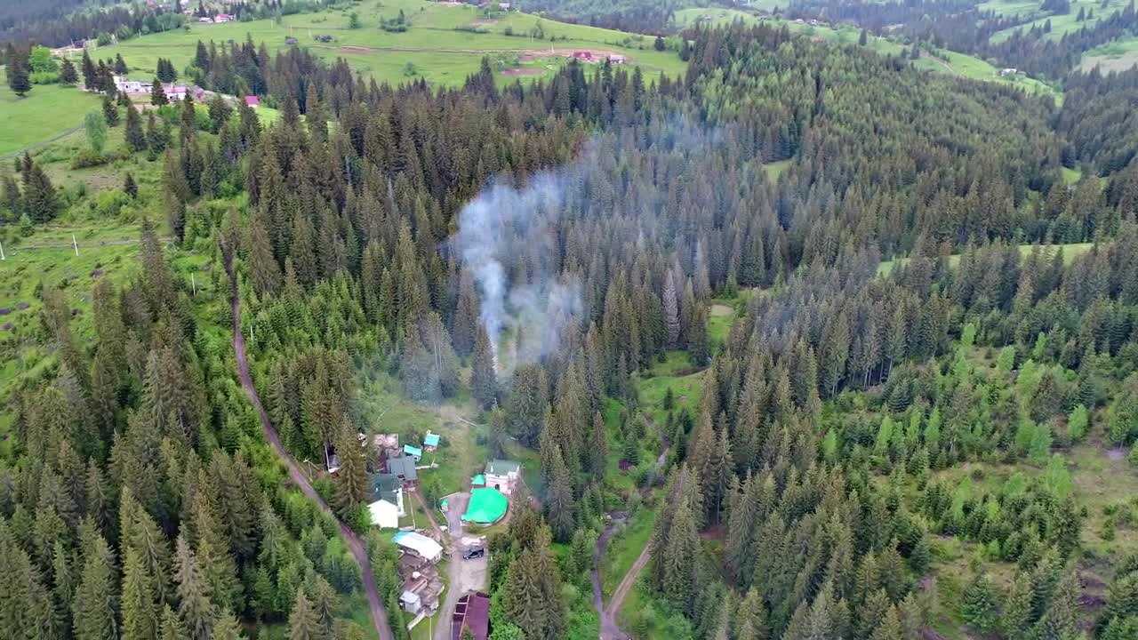 Stock Video Country Houses In A Forest Mountain Live Wallpaper For PC