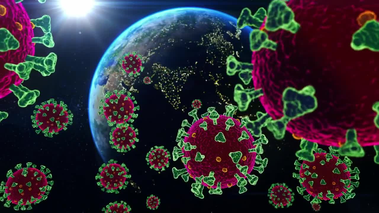 Stock Video Coronavirus Floating In Space Reaching Earth Live Wallpaper For PC