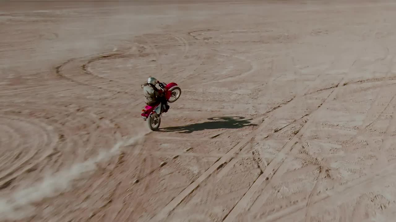 Stock Video Cool Aerial Tracking Shot Of A Motorcyclist Live Wallpaper For PC