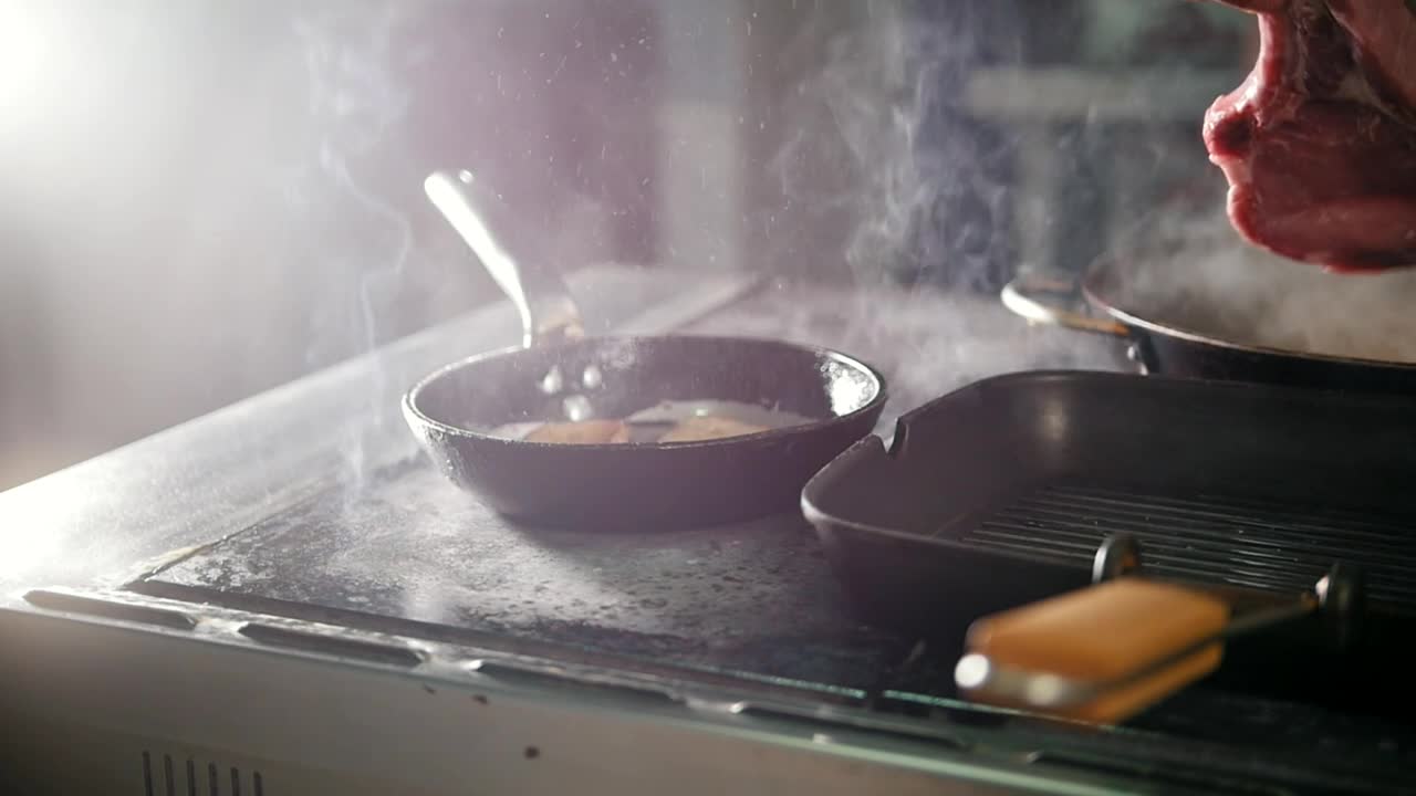 Stock Video Cooking Steak In The Kitchen Live Wallpaper For PC