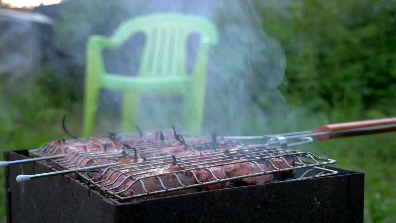 Stock Video Cooking Meat In The Garden Live Wallpaper For PC