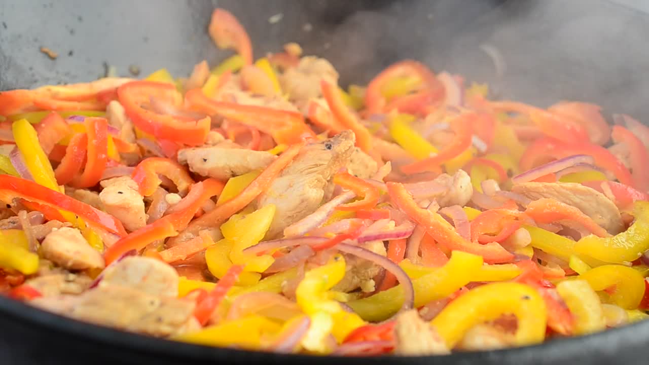 Stock Video Cooking Chicken With Chilies Live Wallpaper For PC