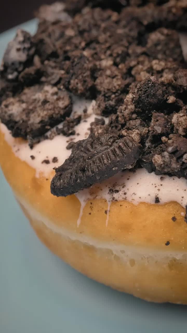 Stock Video Cookie Chunks Scattered On A Glazed Donut Live Wallpaper For PC