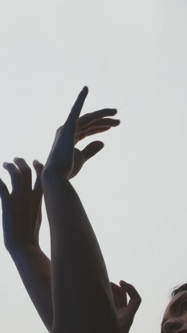 Stock Video Contemporary Dancers Hands On A Light Background Live Wallpaper For PC