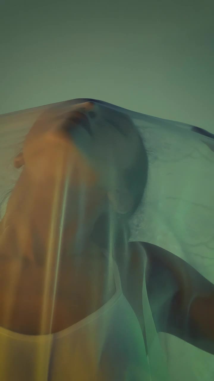 Stock Video Contemporary Dancer Dancing With A Veil Live Wallpaper For PC