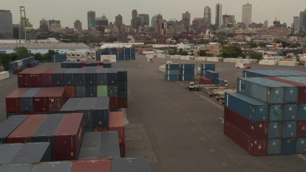 Stock Video Containers For Transporting Goods In The Port Live Wallpaper For PC