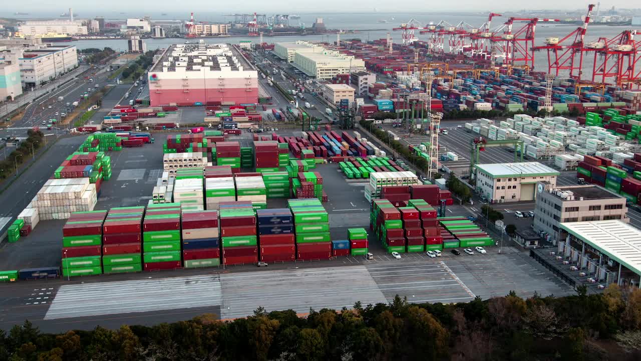 Stock Video Container Terminal In Tokyo Live Wallpaper For PC