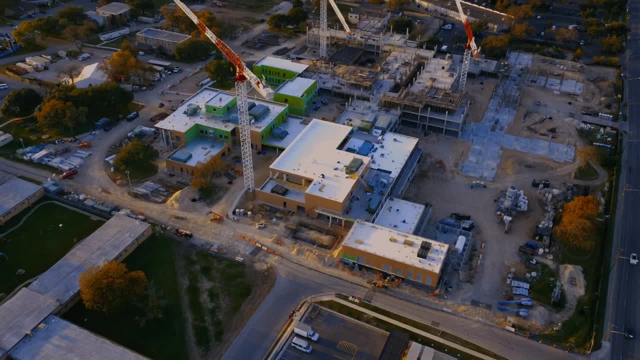 Stock Video Construction Zone In A City In An Aerial Shot Live Wallpaper For PC