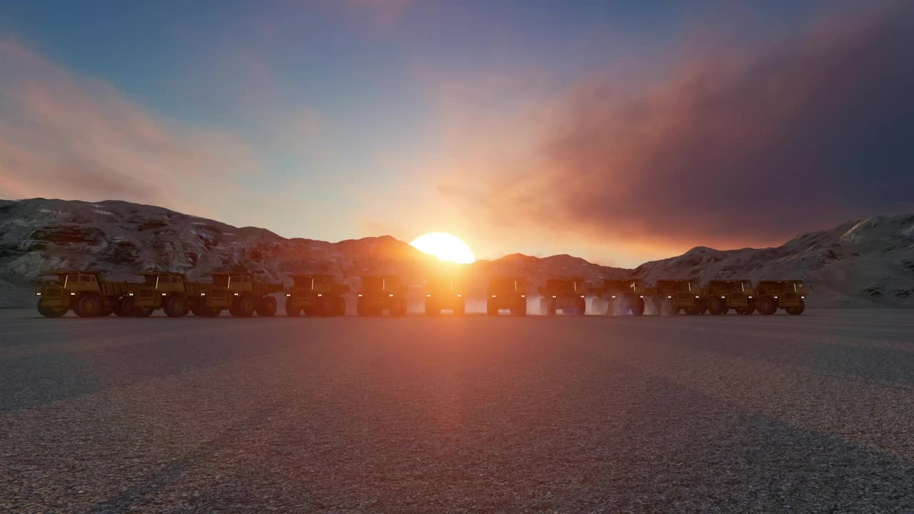 Stock Video Construction Trucks In The Desert Live Wallpaper For PC