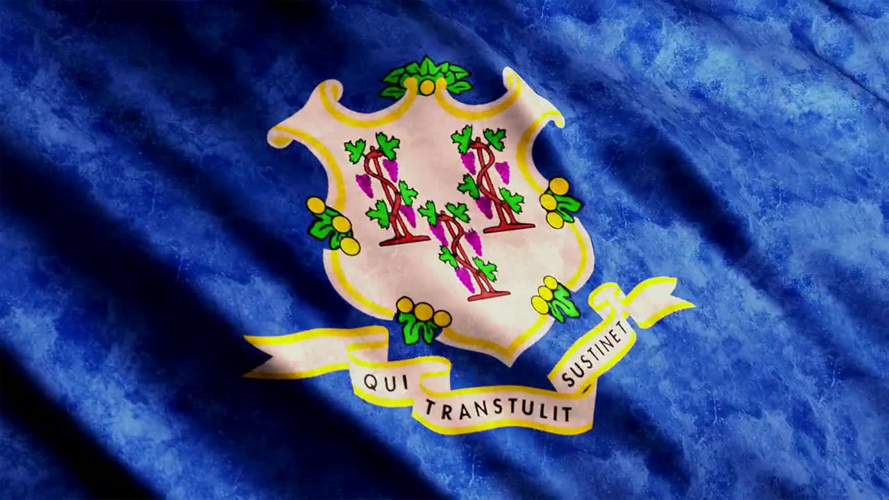 Stock Video Connecticut State Flag Waving Close Up Live Wallpaper For PC